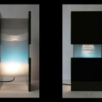 Lanterne aux Esprits vue de face et coté concept minéral 3